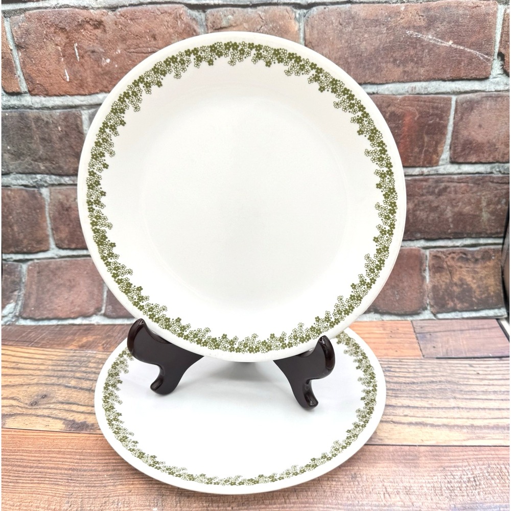 Corning Corelle Spring Blossom Crazy Daisy Dinner Plates Set of 2 Vintage